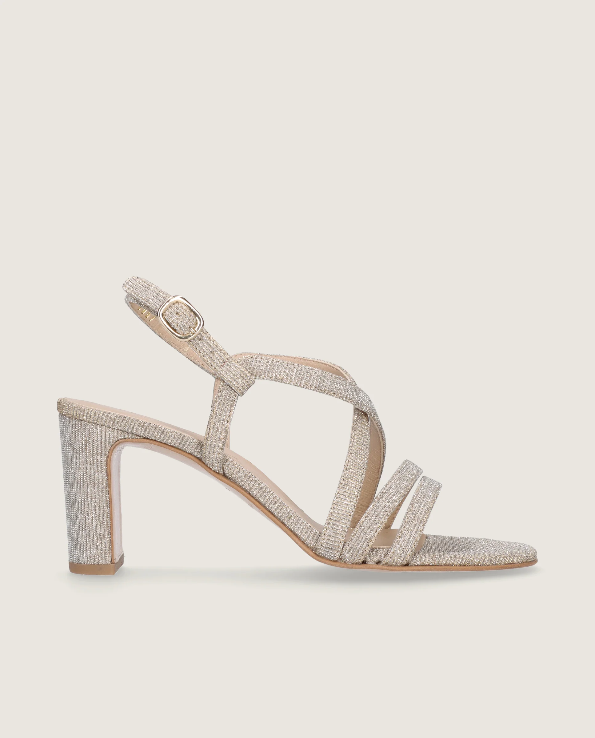 Sandalias Maria Plateados Tejidos - Image 3