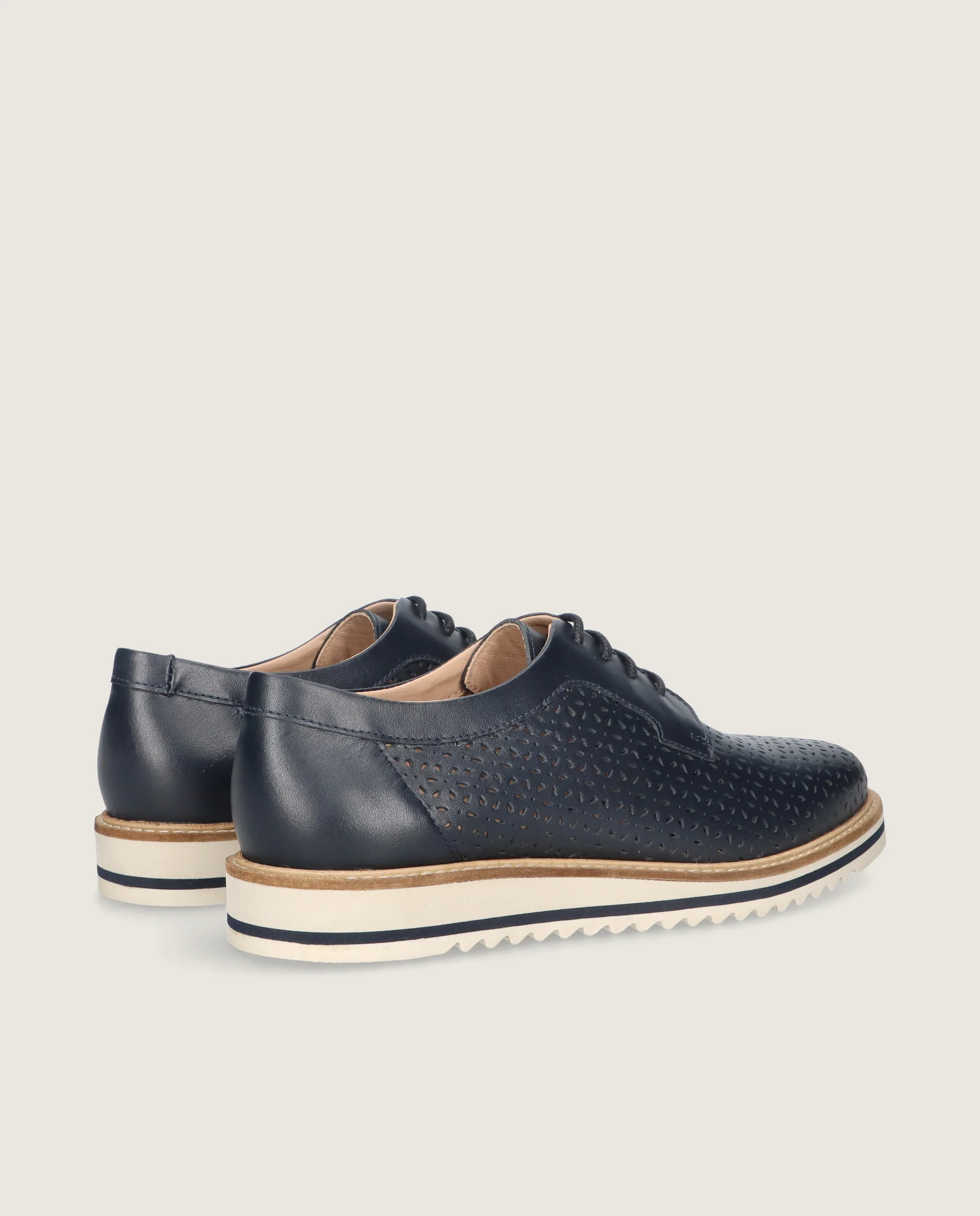 Zapatos Acordonados Violette Azules Piel - Image 4