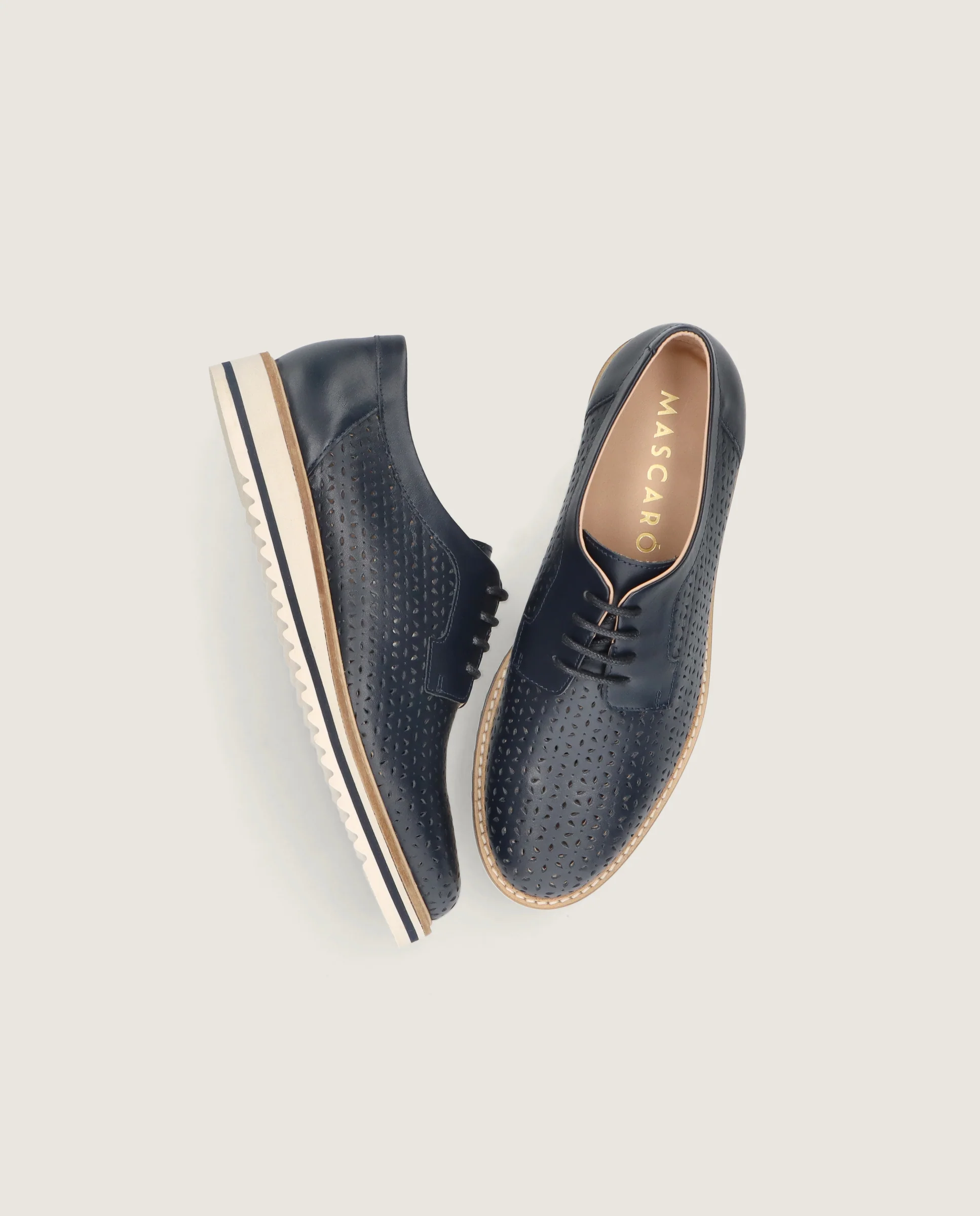 Zapatos Acordonados Violette Azules Piel - Image 5