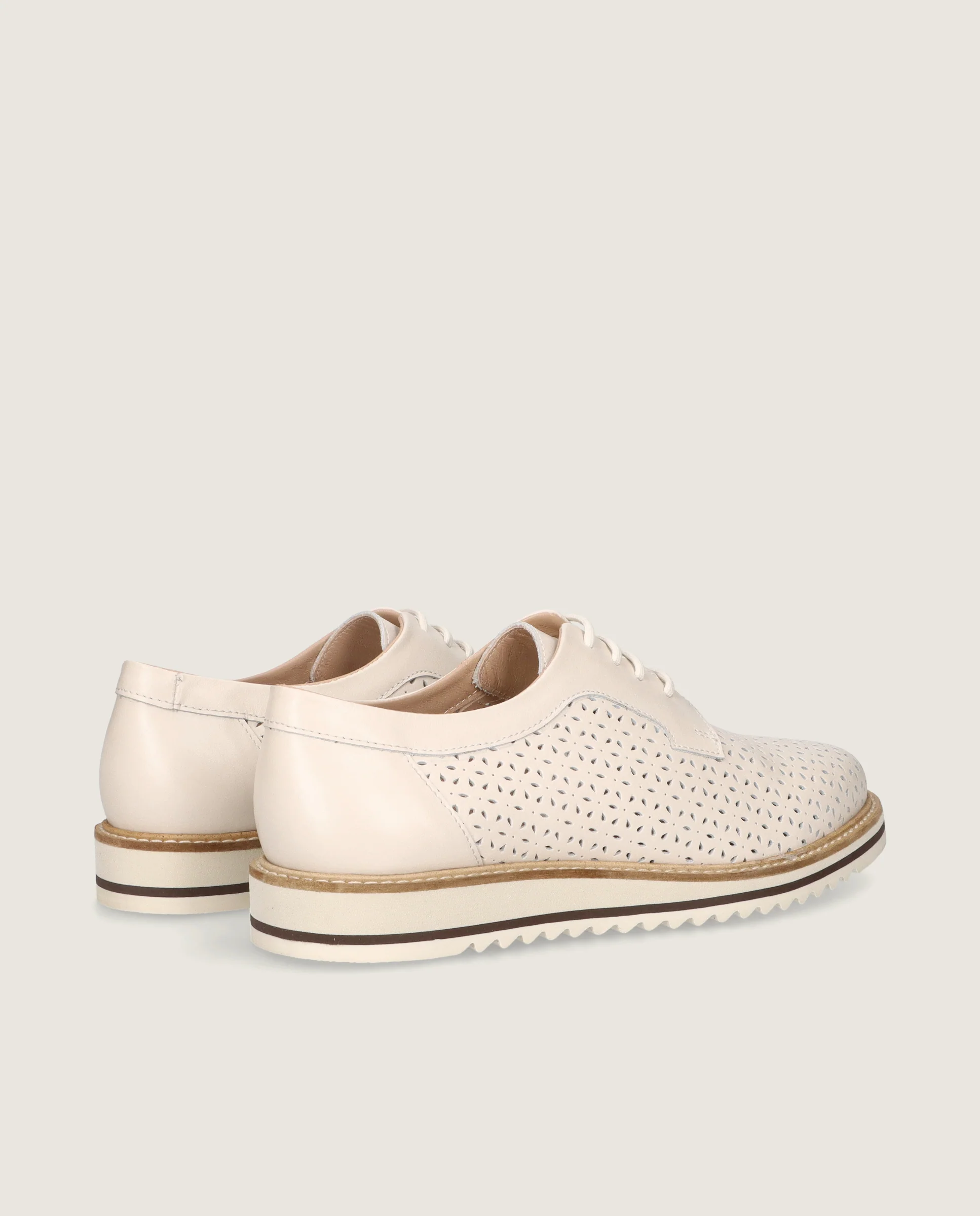 Zapatos Acordonados Violette Blancos Piel - Image 4